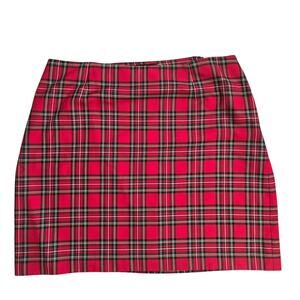 Talbots Woman Red Holiday Tartan Plaid Skirt A Line Festive Women Plus 22W